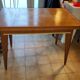 Leaf-shaped tray table with glass top