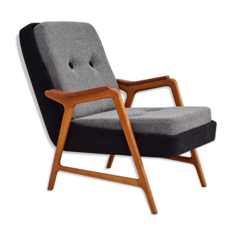 Danish design, 60s, completely restored armchair, furniture wool