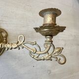 Pair of brass wall candle holders