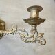 Pair of brass wall candle holders