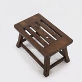Brutalist solid oak side table  1960s