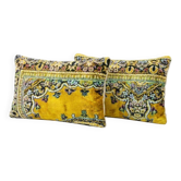 Set of 2 vintage velvet cushion covers 41x61 cm