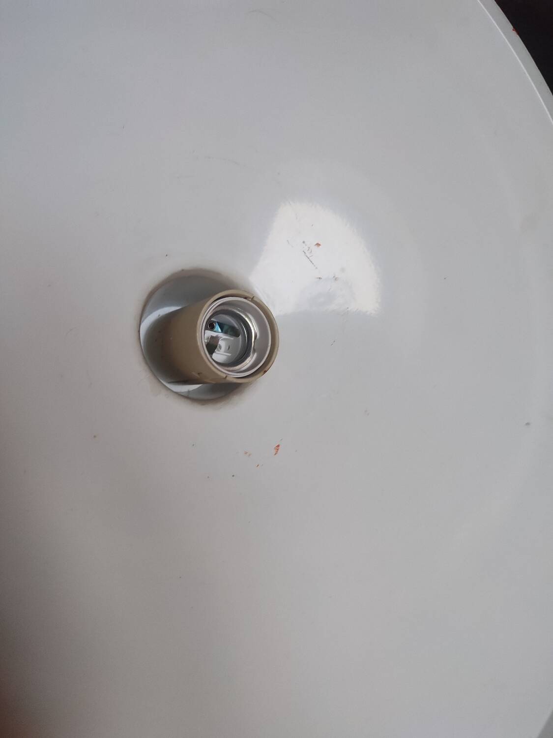 Large vintage metal pendant light