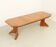 Large extendable Danish dining table in solid pine, 1970s.