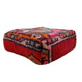 Handmade Berber pouf in wool 60 X 60 X 20 CM