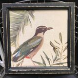 Bird frame on canvas