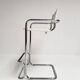Set of 2 leather bar stools attributed to Mart Stam, 1970s