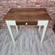 Upcycled Vintage Kitchen Dining Set Table and 2 Chairs - Cream and Walnut