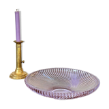 The lilac molded glass compote bowl.