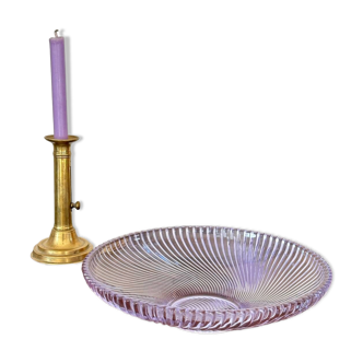 The lilac molded glass compote bowl.