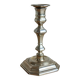 Large antique silver-plated candlestick - Shiny finish
