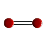 Black and red patère