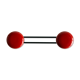 Black and red patère