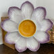 Divided plate, large ceramic flower, Italy
