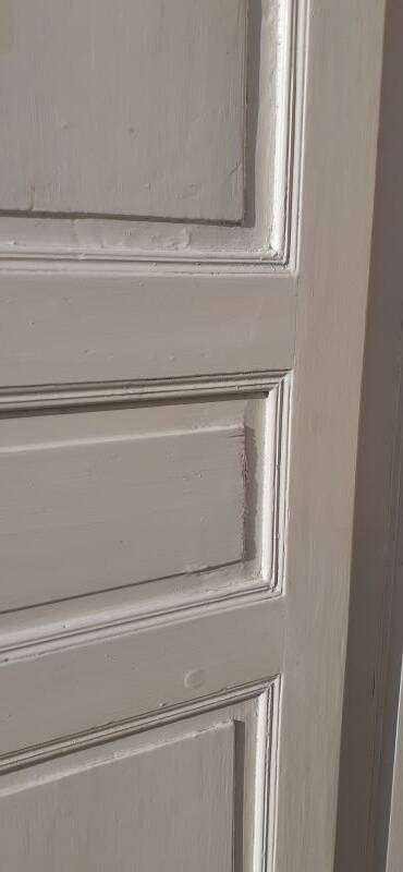 Cupboard door h201.5xl91.5cm with its 19th century molded frame