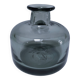 smoked grey glass vase Vallauris 1970s