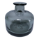 smoked grey glass vase Vallauris 1970s