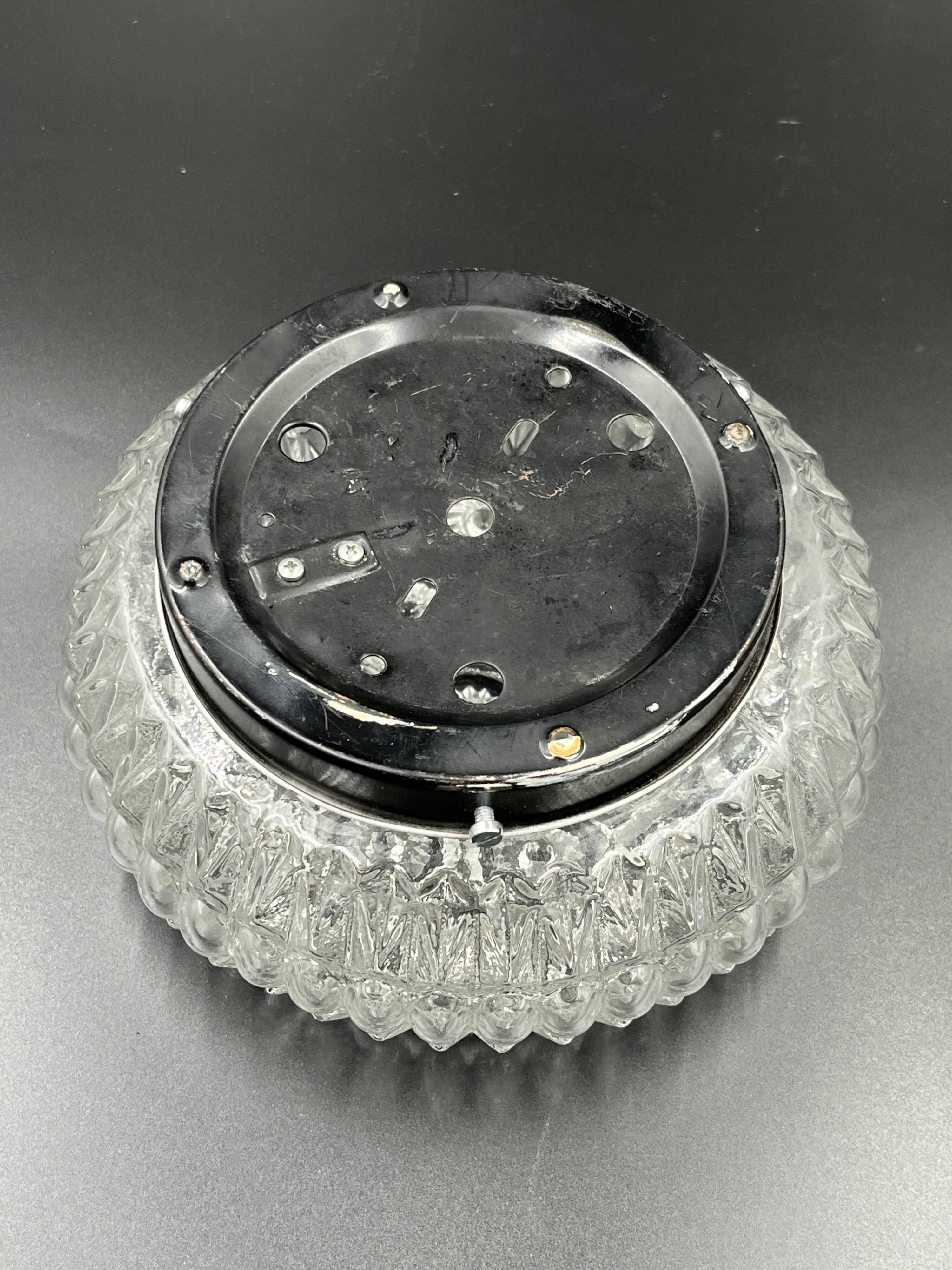 Glashütte Limburg vintage glass ceiling light rose