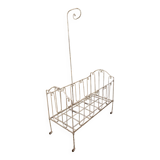 Wrought iron baby bed with mattress