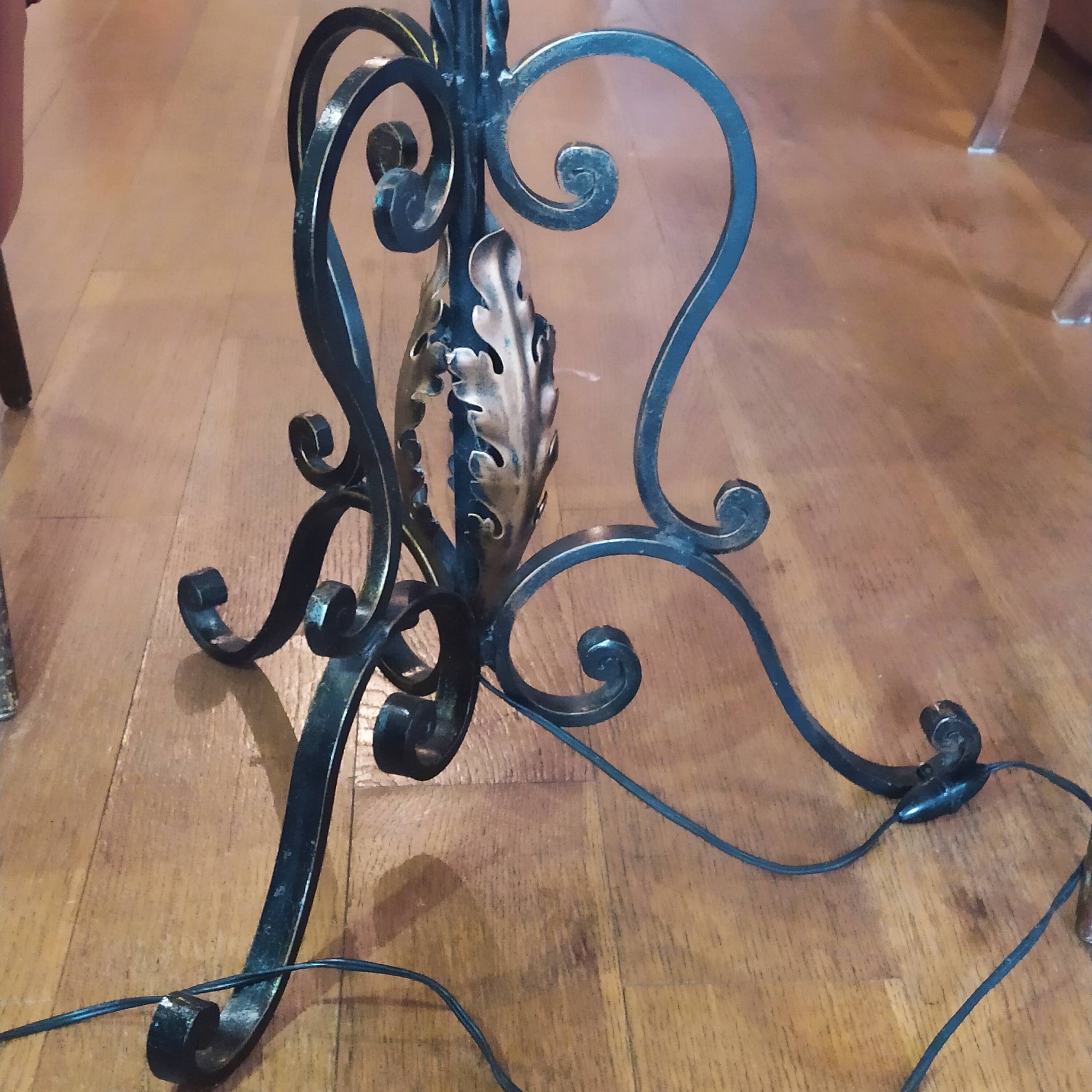 1950 wrought iron lampshade