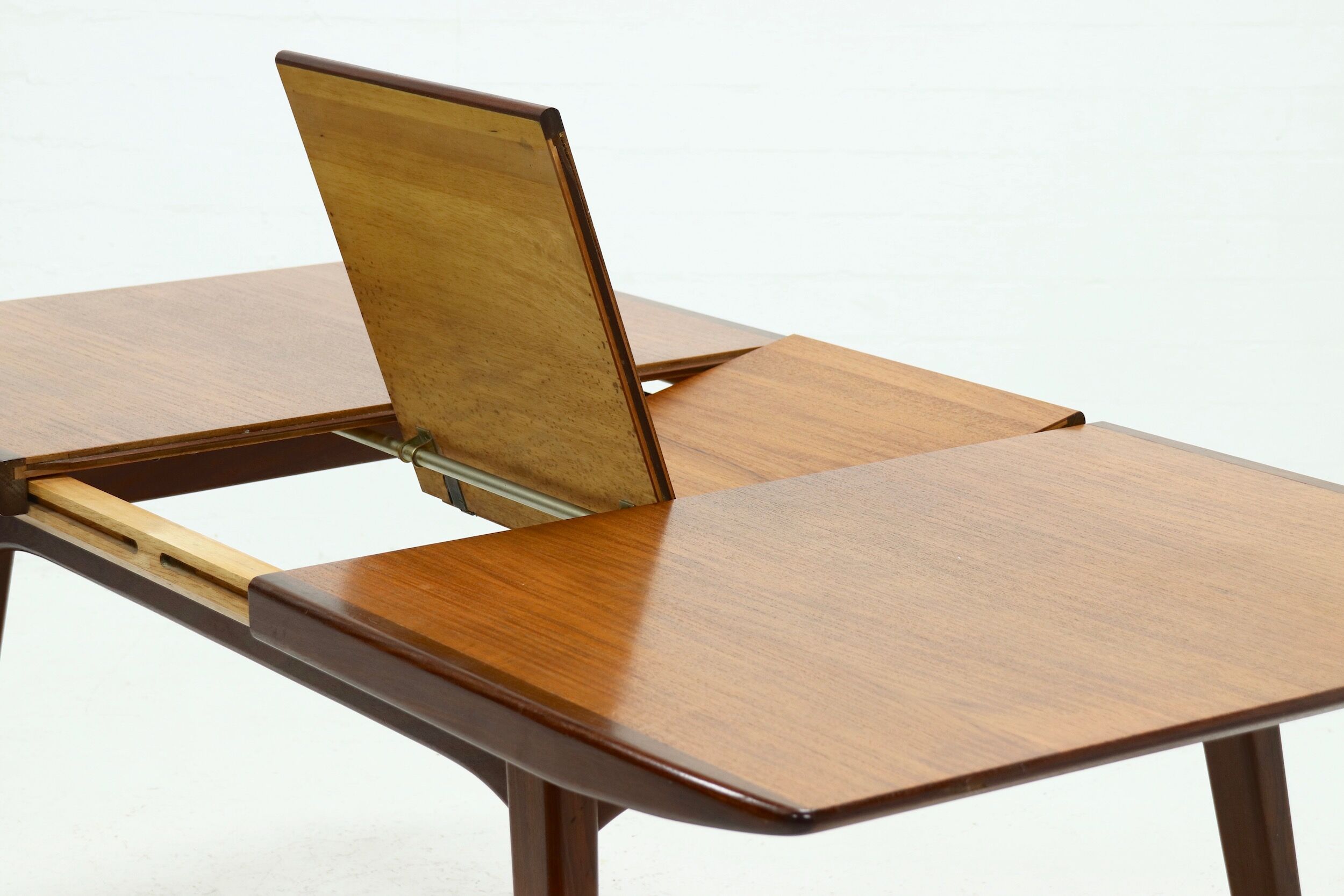 Extendable Teak Dining Table By Louis van Teeffelen for WeBe, 1950's