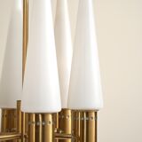 1950s brass and glass chandelier by Hans-Agne Jakobsson