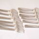 Silver plated metal service: 12 soup spoons, 12 forks and ladle.