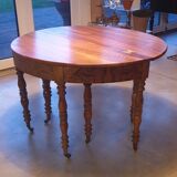 Half-moon walnut table