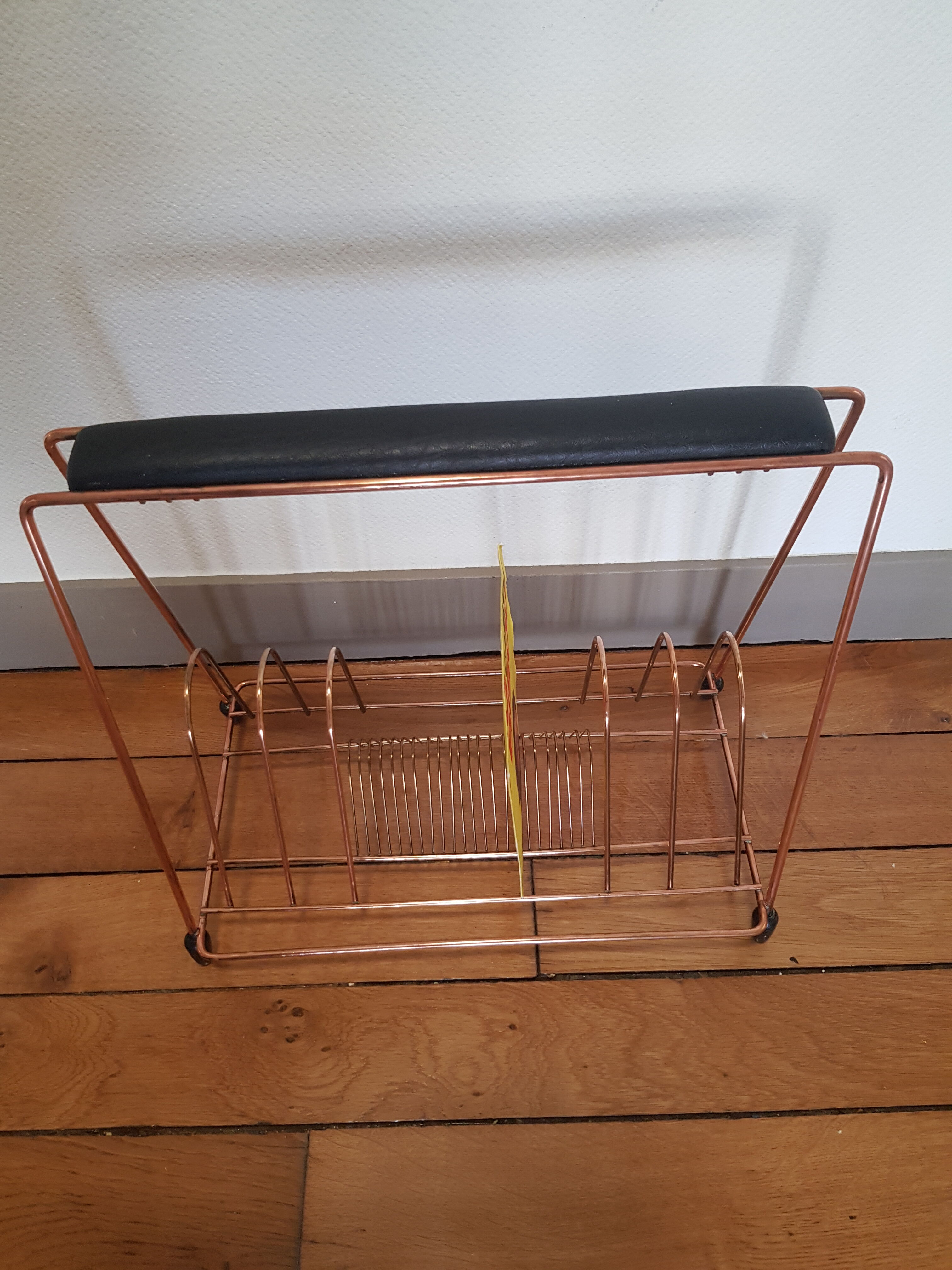 Brass and skai vinyl holder