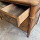 18th-century antique chest of drawers from the Louis XVI period in blonde walnut.