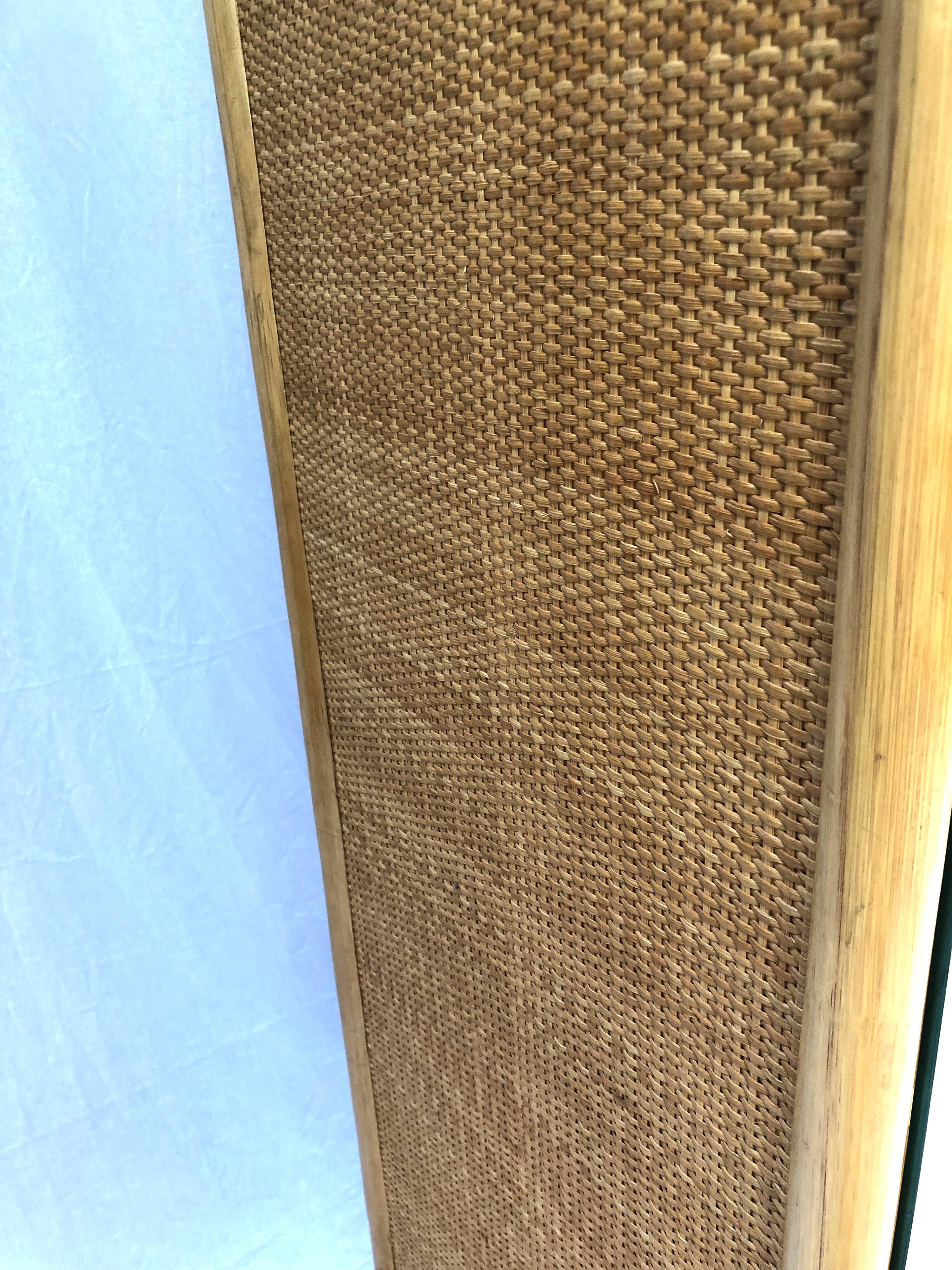 Mid-Century Rattan Display Cabinet, 1970s