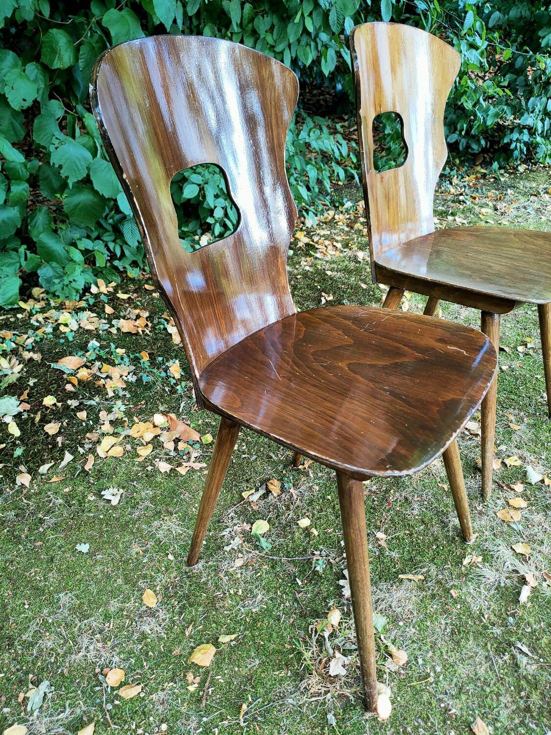 Pair of Baumann Gentiane model chairs