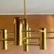 Lustre doré 9 feux de chez Sciolari Italie  1960