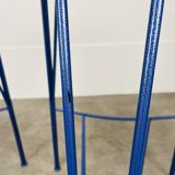 Pair of Pascal Mourgue bar stools, Lune D'Argent model, Fermob, 1980s