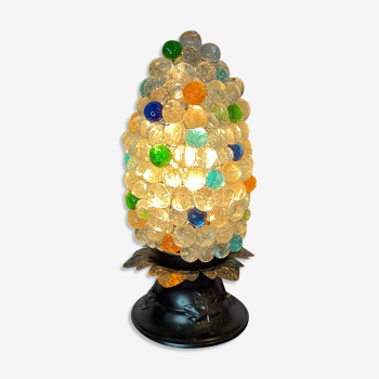 lamp night light tulip bunches of grapes murano glass