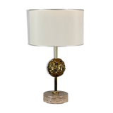 Angelo Brotto for Esperia — Sculptural Travertine Table Lamp, Italy, 1970s