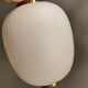 Suspension en porcelaine en verre opale blanc, conçu par Bent Karlby pour Danish Lyfa dans les années 1960-1970