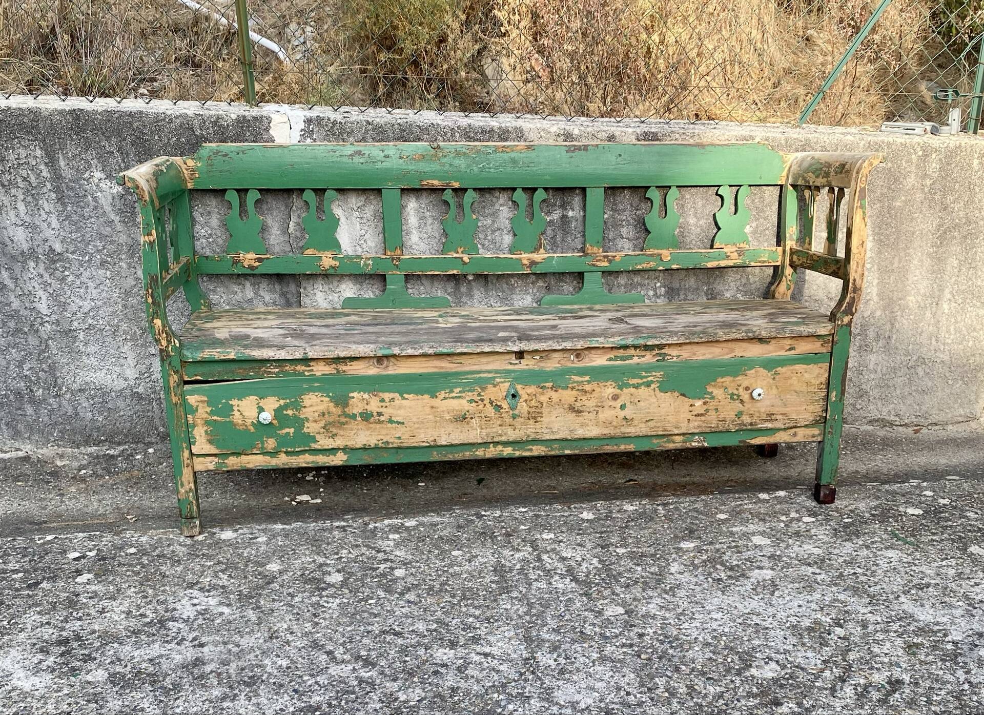 Wooden bench