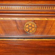 George III Sheraton linen cupboard in walnut, circa 1760.