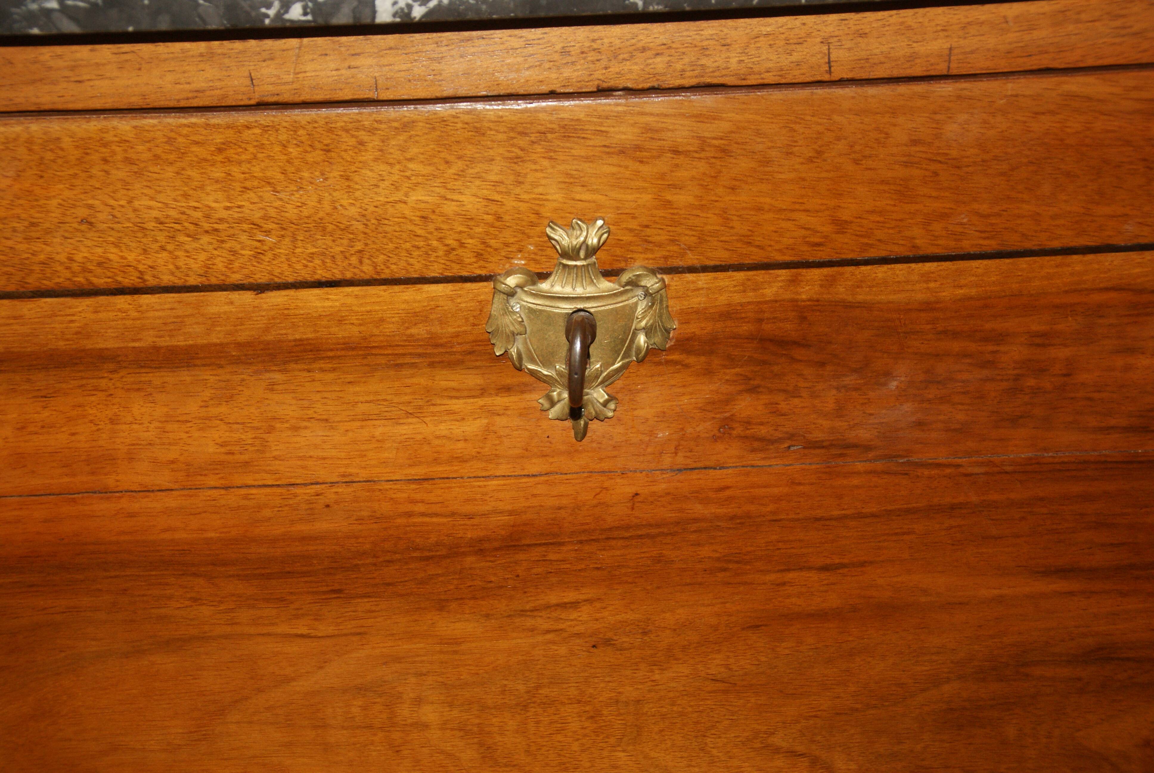 Louis XVI period light mahogany secretary