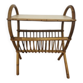 Rattan side table