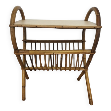 Rattan side table