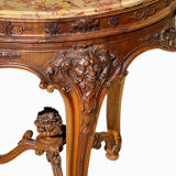 Louis XV Style Walnut Pedestal Table