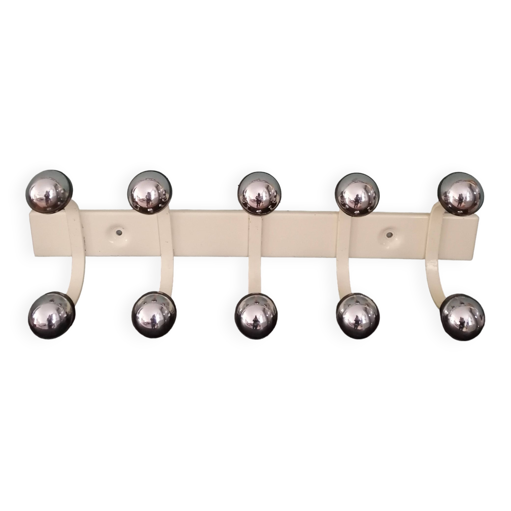 White lacquered coat rack Circa 1950