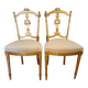 Pair of Napoleon III chairs in gilded wood