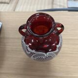 Small red blown vase