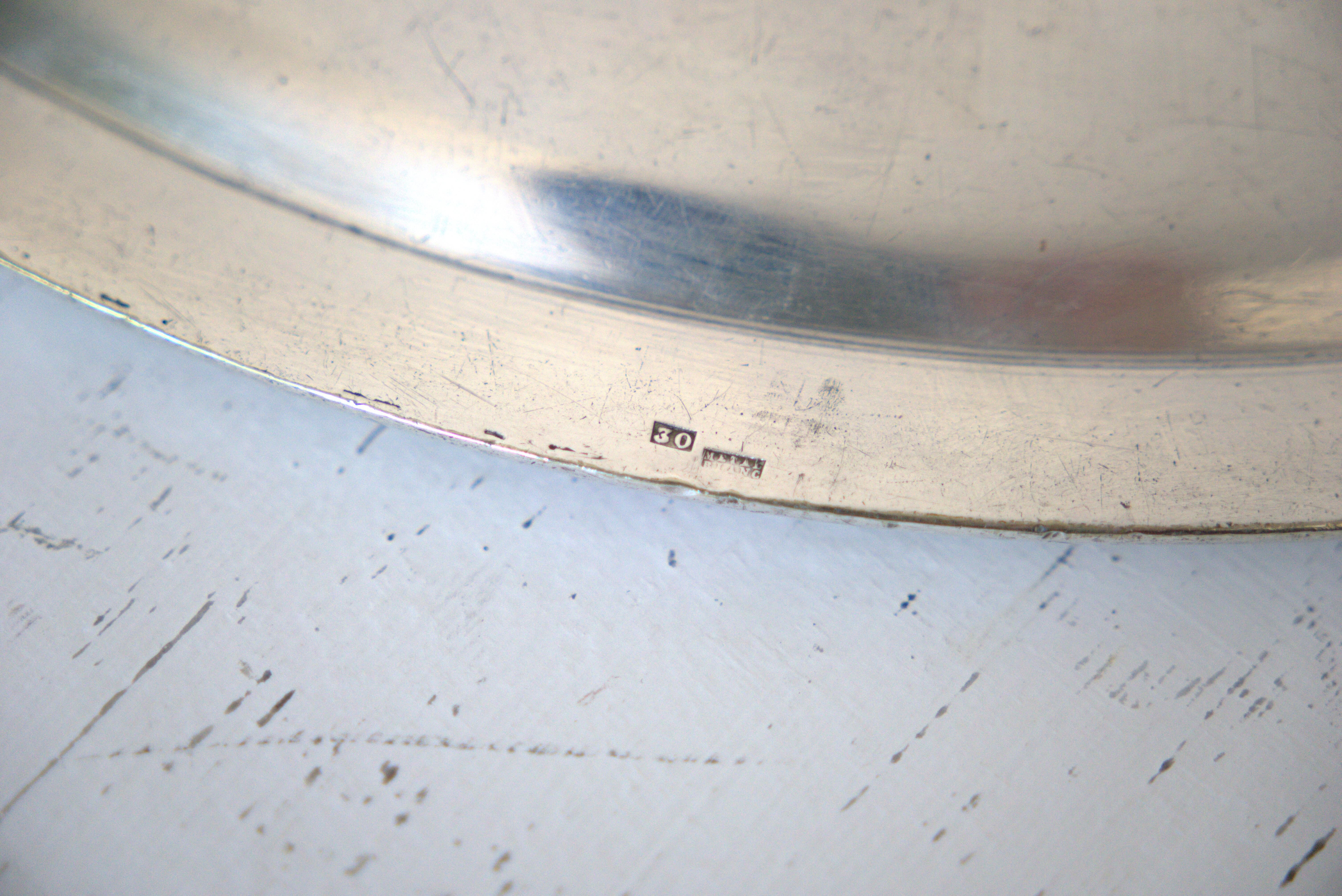 Set of silver-plated serving dishes