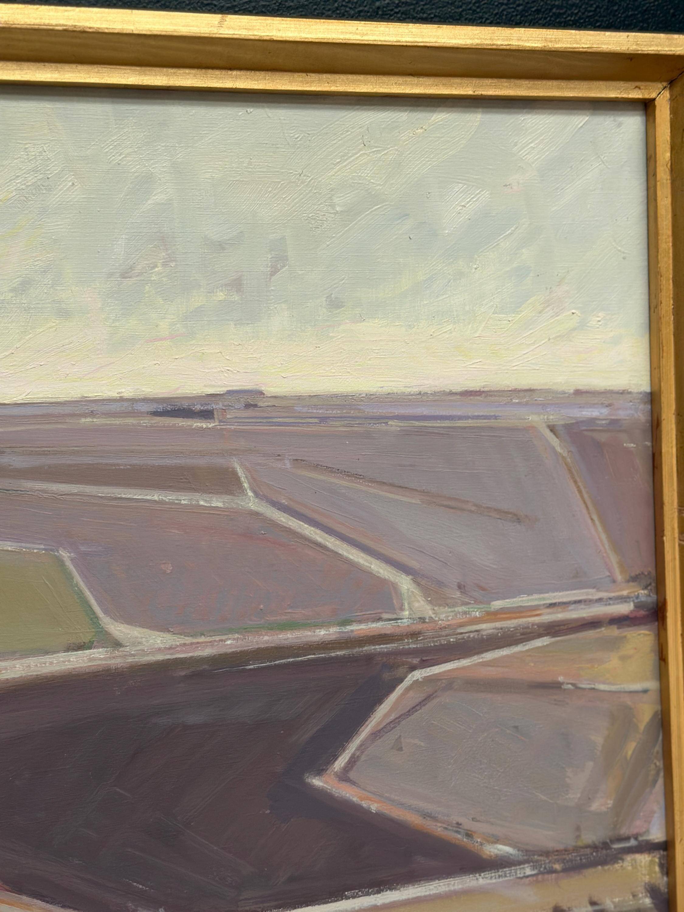 Original Large Danish Oil On Canvas – “Landscape, Denmark” By Erik Nörgaard – Vintage & Framed