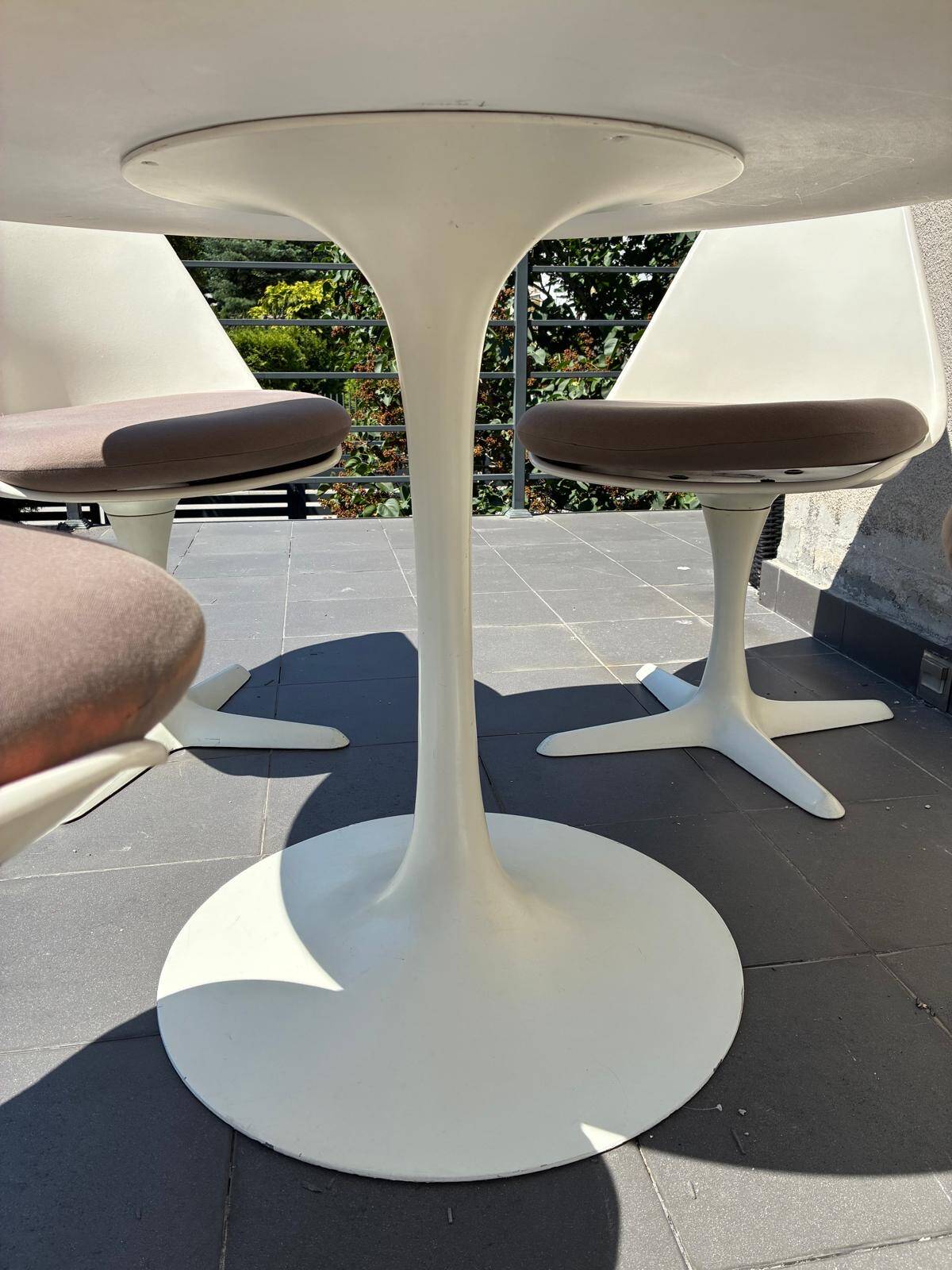 Vintage Arkana Tulip Dining Set Maurice Burke 1960s | Table + 4 Chairs