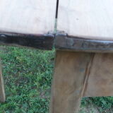 Table demi lune époque Napoléon III en noyer